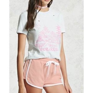 Forever 21 Pink Drawstring Dolphin Shorts